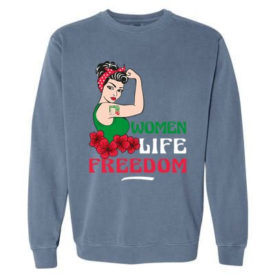 Women Life Freedom, Support Women Iran, Cute Iranian Women Garment-Dyed Sweatshirt