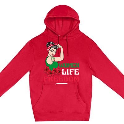 Women Life Freedom, Support Women Iran, Cute Iranian Women Premium Pullover Hoodie