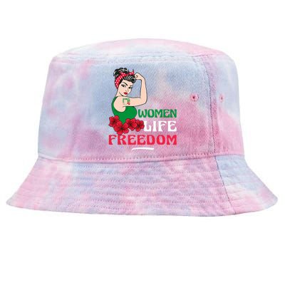 Women Life Freedom, Support Women Iran, Cute Iranian Women Tie-Dyed Bucket Hat