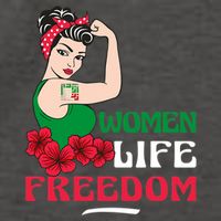 Women Life Freedom, Support Women Iran, Cute Iranian Women Vector Backpack