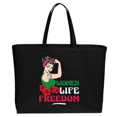 Women Life Freedom, Support Women Iran, Cute Iranian Women Cotton Canvas Jumbo Tote