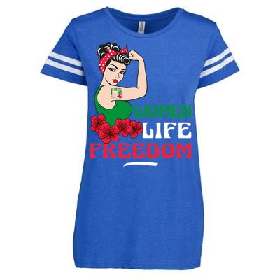 Women Life Freedom, Support Women Iran, Cute Iranian Women Enza Ladies Jersey Football T-Shirt