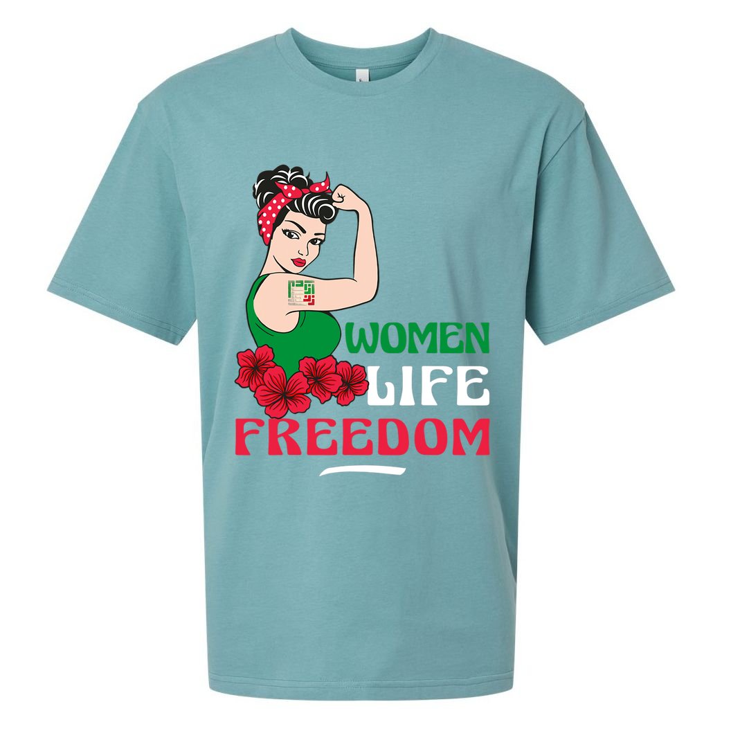 Women Life Freedom, Support Women Iran, Cute Iranian Women Sueded Cloud Jersey T-Shirt