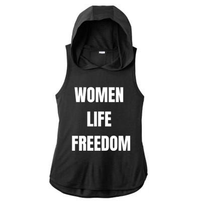 Women Life Freedom Stand With Women Of Iran Ladies PosiCharge Tri-Blend Wicking Draft Hoodie Tank