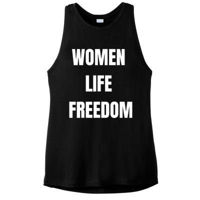 Women Life Freedom Stand With Women Of Iran Ladies PosiCharge Tri-Blend Wicking Tank