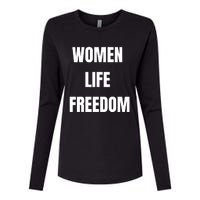 Women Life Freedom Stand With Women Of Iran Womens Cotton Relaxed Long Sleeve T-Shirt