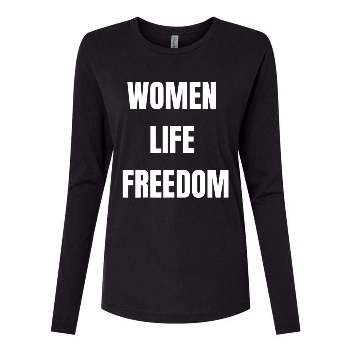 Women Life Freedom Stand With Women Of Iran Womens Cotton Relaxed Long Sleeve T-Shirt