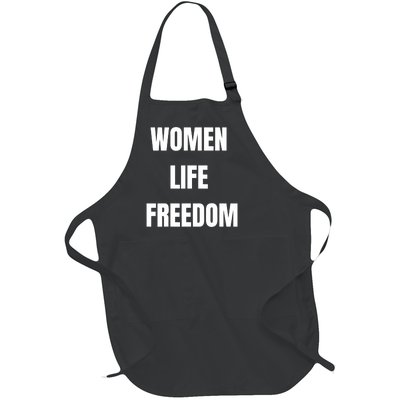 Women Life Freedom Stand With Women Of Iran Full-Length Apron With Pockets