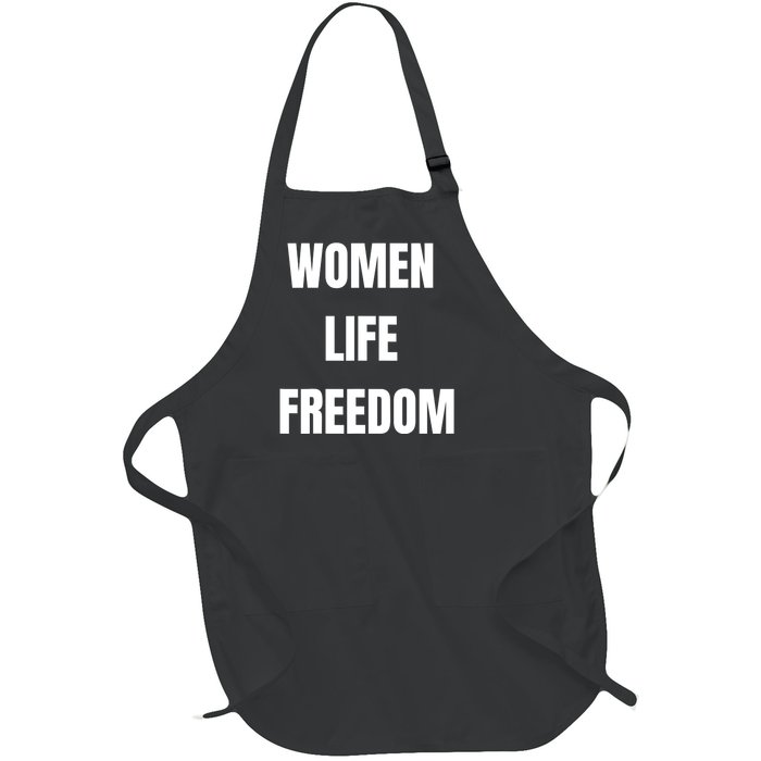 Women Life Freedom Stand With Women Of Iran Full-Length Apron With Pockets