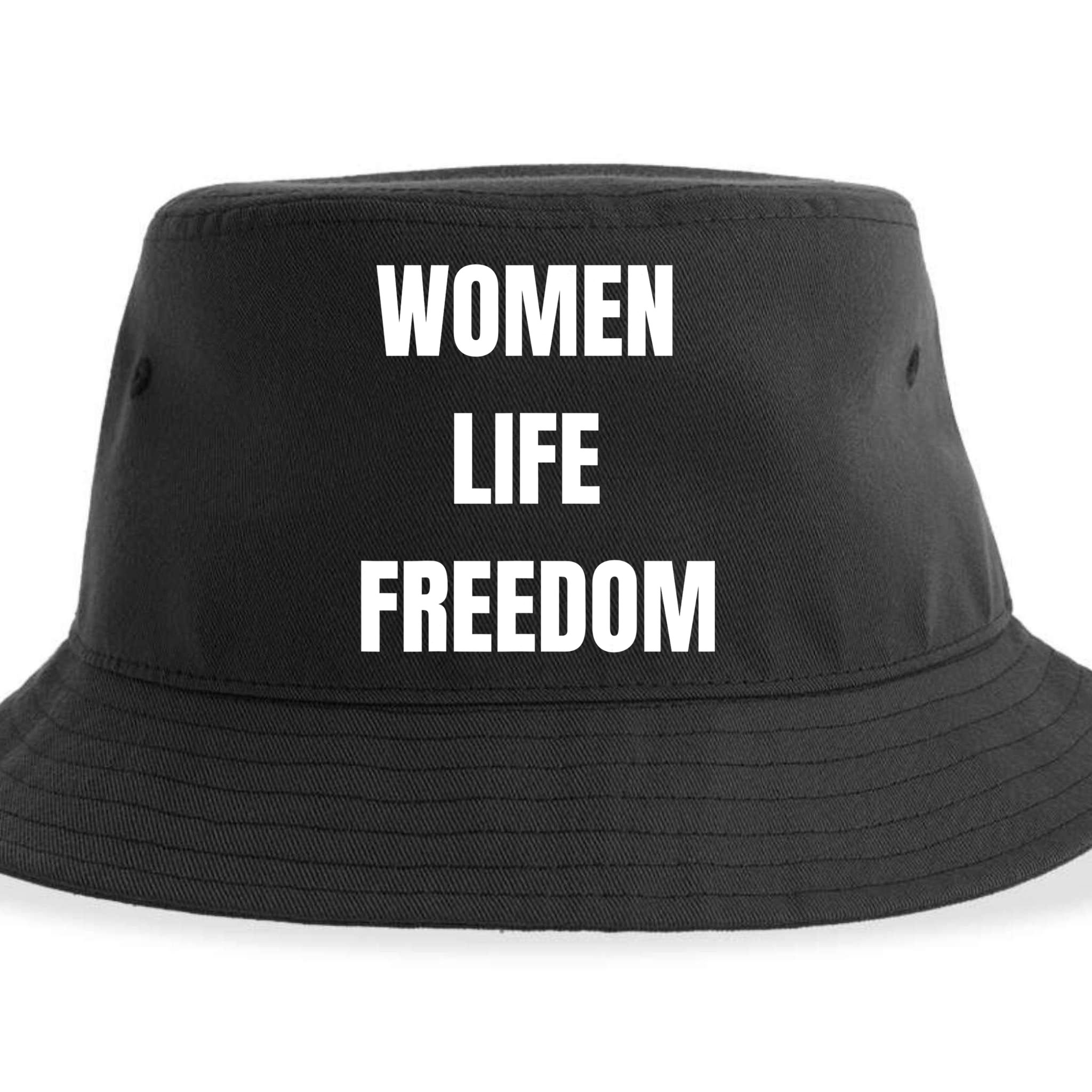 Women Life Freedom Stand With Women Of Iran Sustainable Bucket Hat