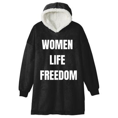 Women Life Freedom Stand With Women Of Iran Hooded Wearable Blanket