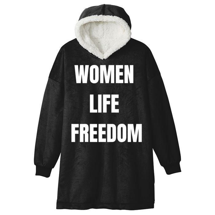 Women Life Freedom Stand With Women Of Iran Hooded Wearable Blanket