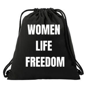 Women Life Freedom Stand With Women Of Iran Drawstring Bag