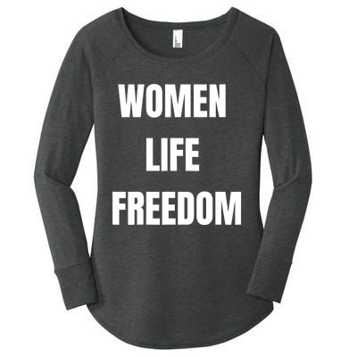 Women Life Freedom Stand With Women Of Iran Women's Perfect Tri Tunic Long Sleeve Shirt