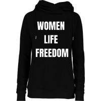 Women Life Freedom Stand With Women Of Iran Womens Funnel Neck Pullover Hood