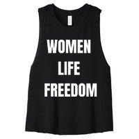 Women Life Freedom Stand With Women Of Iran Women's Racerback Cropped Tank