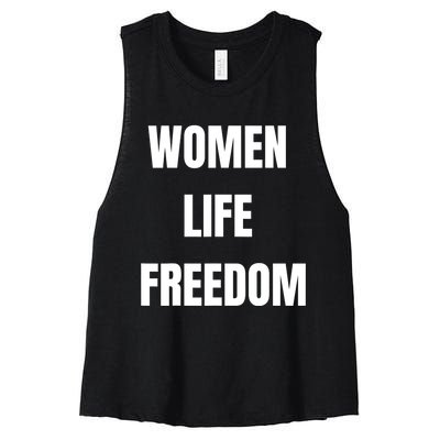 Women Life Freedom Stand With Women Of Iran Women's Racerback Cropped Tank