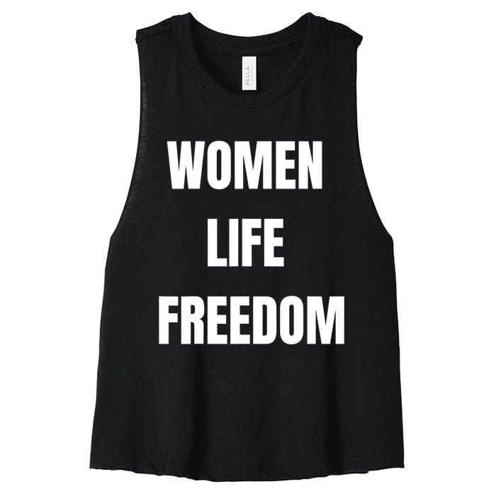 Women Life Freedom Stand With Women Of Iran Women's Racerback Cropped Tank