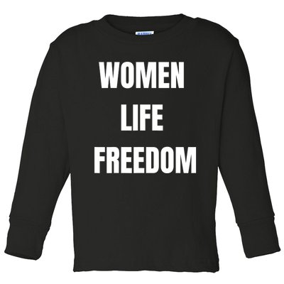 Women Life Freedom Stand With Women Of Iran Toddler Long Sleeve Shirt