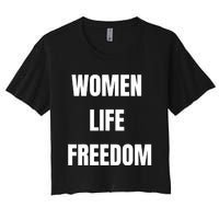 Women Life Freedom Stand With Women Of Iran Women's Crop Top Tee