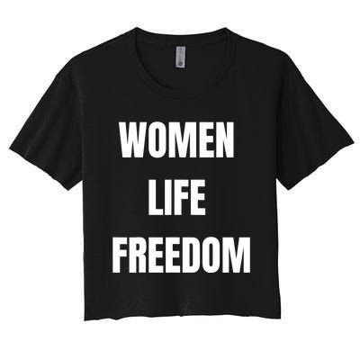 Women Life Freedom Stand With Women Of Iran Women's Crop Top Tee