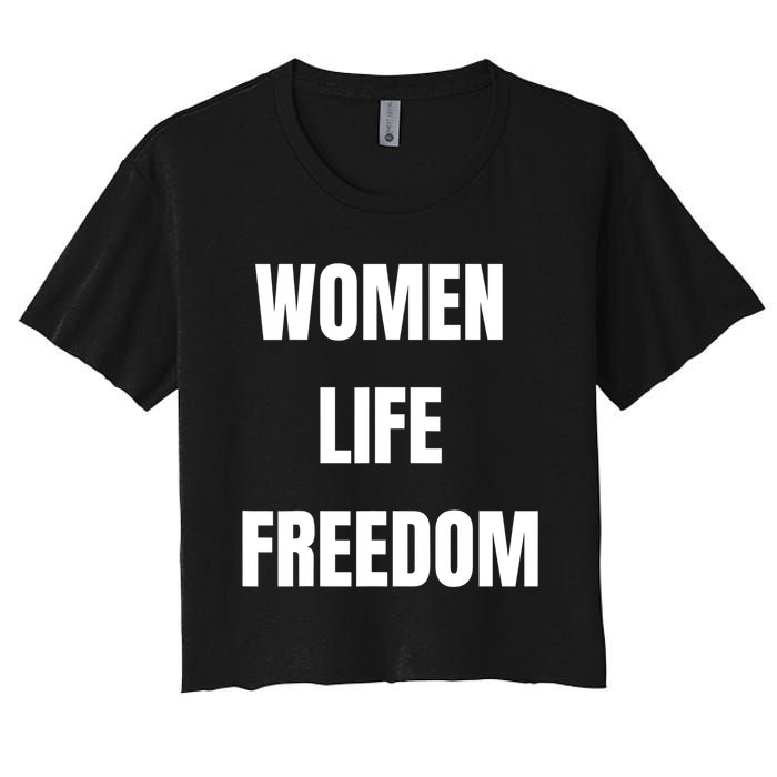 Women Life Freedom Stand With Women Of Iran Women's Crop Top Tee