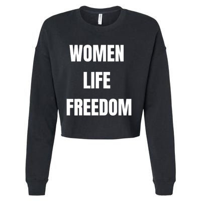 Women Life Freedom Stand With Women Of Iran Cropped Pullover Crew