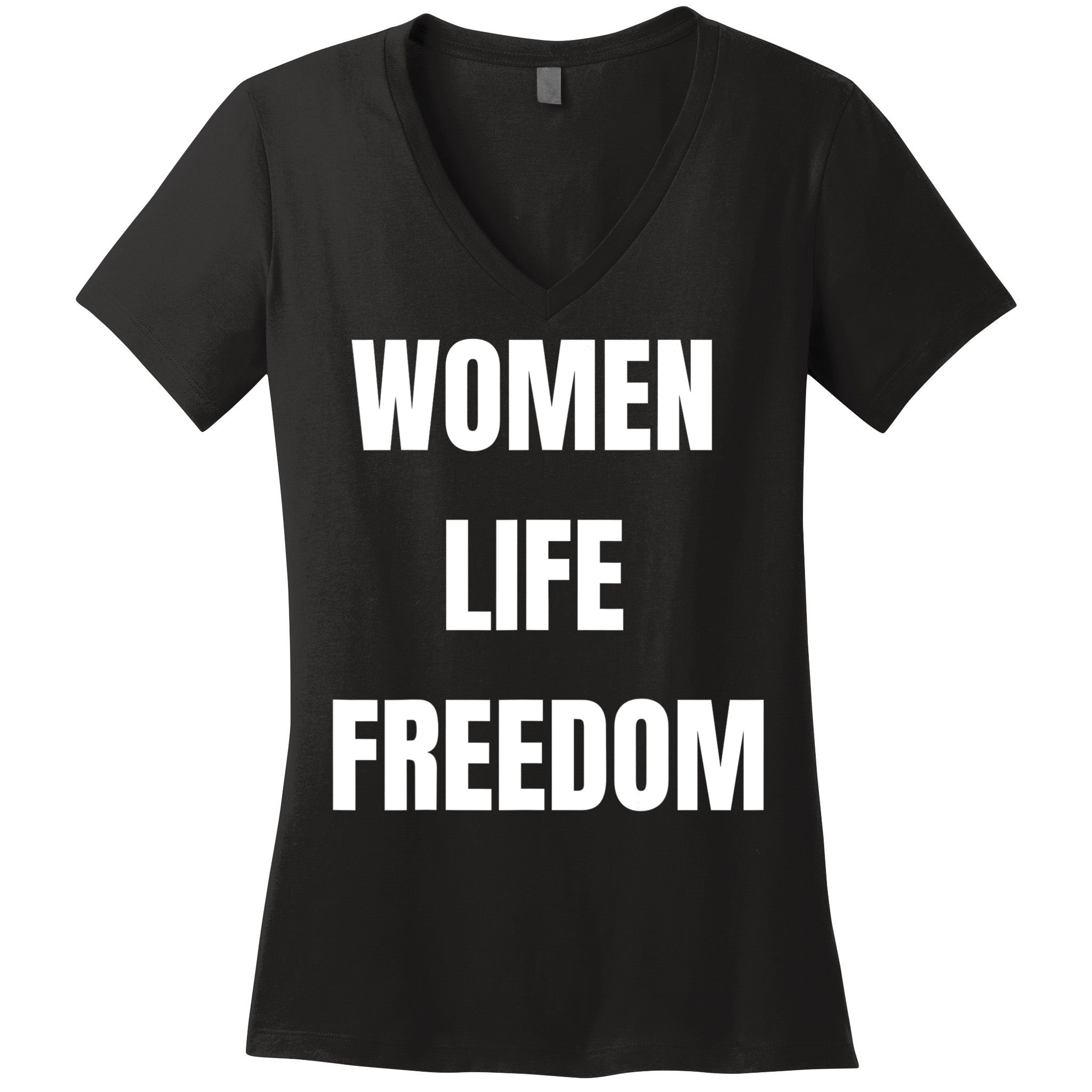 Women Life Freedom Stand With Women Of Iran Women's V-Neck T-Shirt