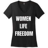 Women Life Freedom Stand With Women Of Iran Women's V-Neck T-Shirt