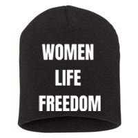 Women Life Freedom Stand With Women Of Iran Short Acrylic Beanie