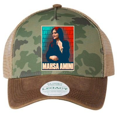 Women Life Freedom Mahsa Amini Vintage Poster Legacy Tie Dye Trucker Hat