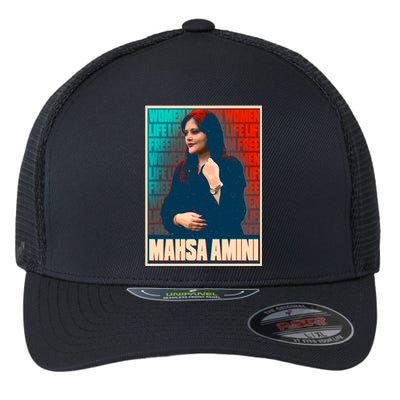 Women Life Freedom Mahsa Amini Vintage Poster Flexfit Unipanel Trucker Cap