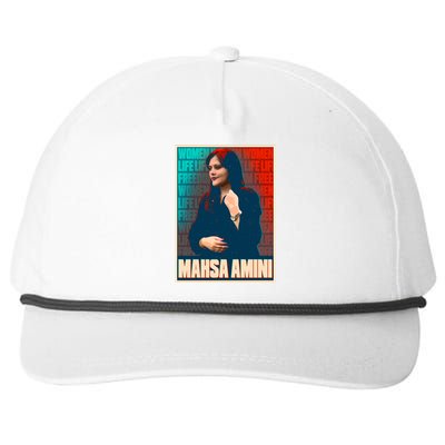 Women Life Freedom Mahsa Amini Vintage Poster Snapback Five-Panel Rope Hat