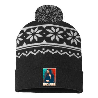 Women Life Freedom Mahsa Amini Vintage Poster USA-Made Snowflake Beanie