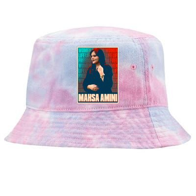 Women Life Freedom Mahsa Amini Vintage Poster Tie-Dyed Bucket Hat