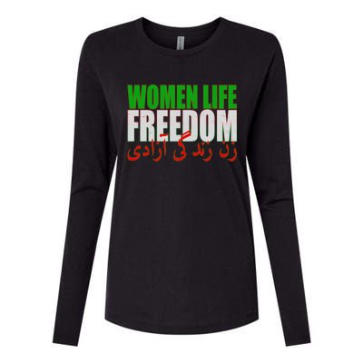 Women Life Freedom Zan Zendegi Azadi Persian Iranian Women Womens Cotton Relaxed Long Sleeve T-Shirt