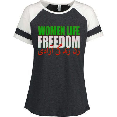 Women Life Freedom Zan Zendegi Azadi Persian Iranian Women Enza Ladies Jersey Colorblock Tee