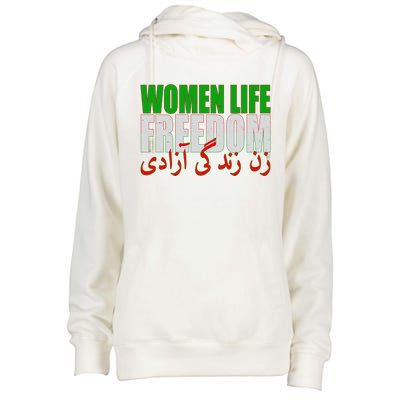 Women Life Freedom Zan Zendegi Azadi Persian Iranian Women Womens Funnel Neck Pullover Hood