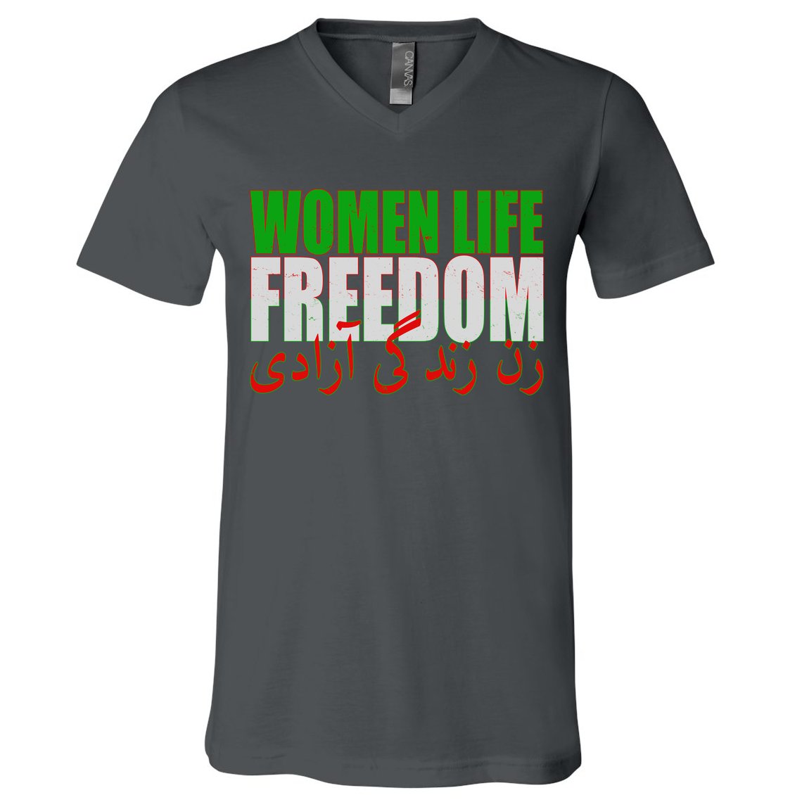 Women Life Freedom Zan Zendegi Azadi Persian Iranian Women V-Neck T-Shirt