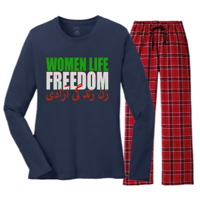 Women Life Freedom Zan Zendegi Azadi Persian Iranian Women Women's Long Sleeve Flannel Pajama Set 