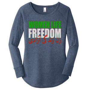 Women Life Freedom Zan Zendegi Azadi Persian Iranian Women Women's Perfect Tri Tunic Long Sleeve Shirt