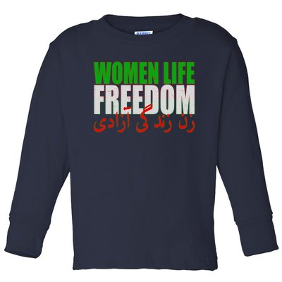 Women Life Freedom Zan Zendegi Azadi Persian Iranian Women Toddler Long Sleeve Shirt