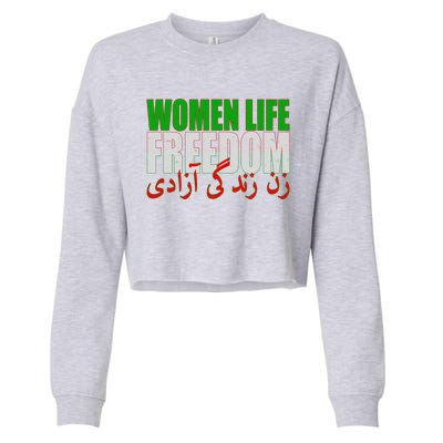 Women Life Freedom Zan Zendegi Azadi Persian Iranian Women Cropped Pullover Crew