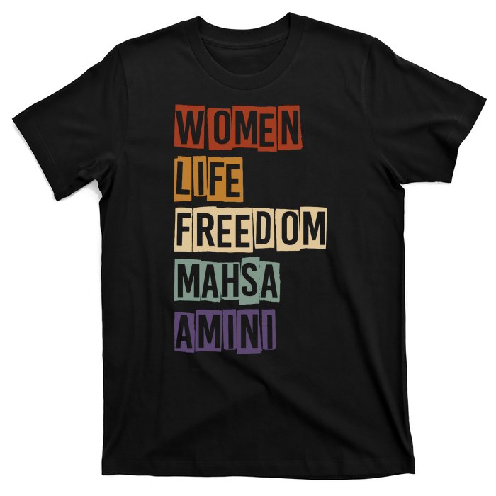 Women Life Freedom Mahsa Amini Rise With The Women Of Iran T-Shirt