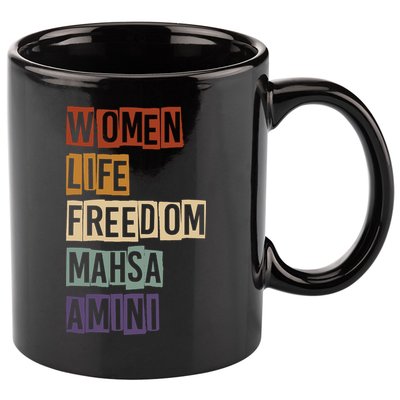 Women Life Freedom Mahsa Amini Rise With The Women Of Iran 11oz C Handle Ceramic Mug