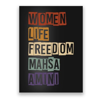 Women Life Freedom Mahsa Amini Rise With The Women Of Iran Poster