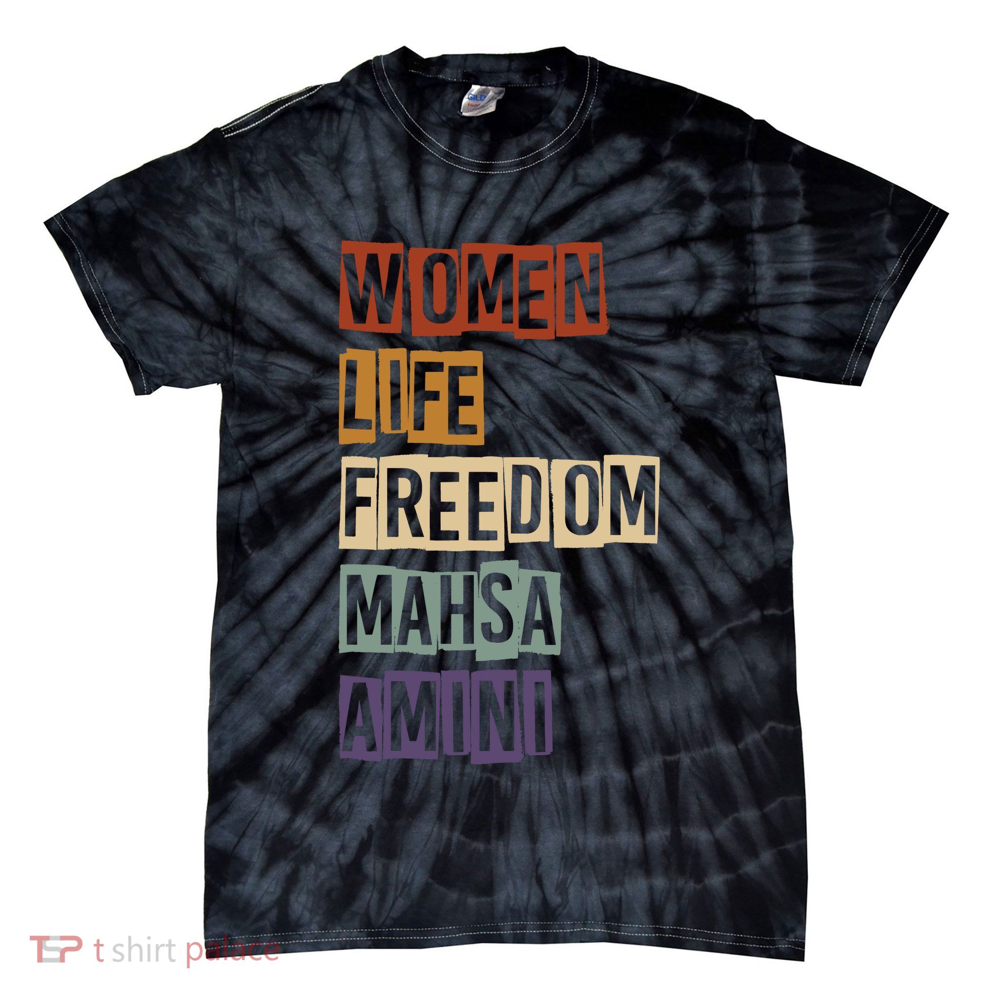Women Life Freedom Mahsa Amini Rise With The Women Of Iran Tie-Dye T-Shirt