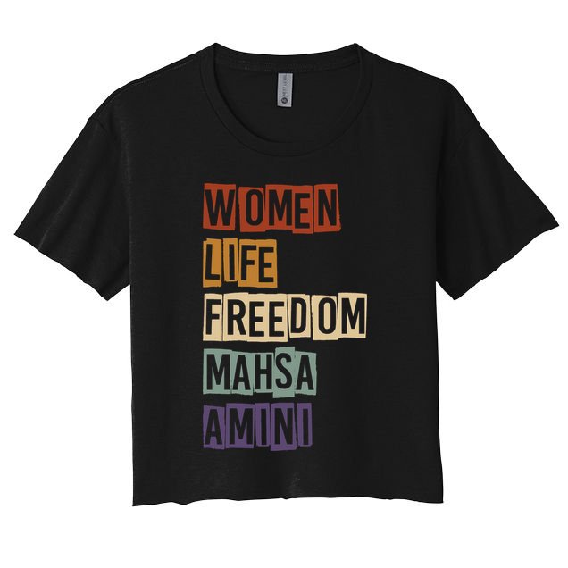 Women Life Freedom Mahsa Amini Rise With The Women Of Iran Crop Top