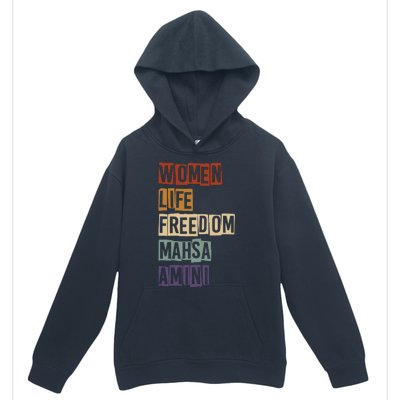 Women Life Freedom Mahsa Amini Rise With The Women Of Iran Urban Pullover Hoodie