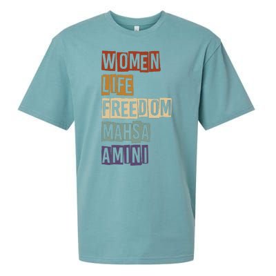 Women Life Freedom Mahsa Amini Rise With The Women Of Iran Sueded Cloud Jersey T-Shirt